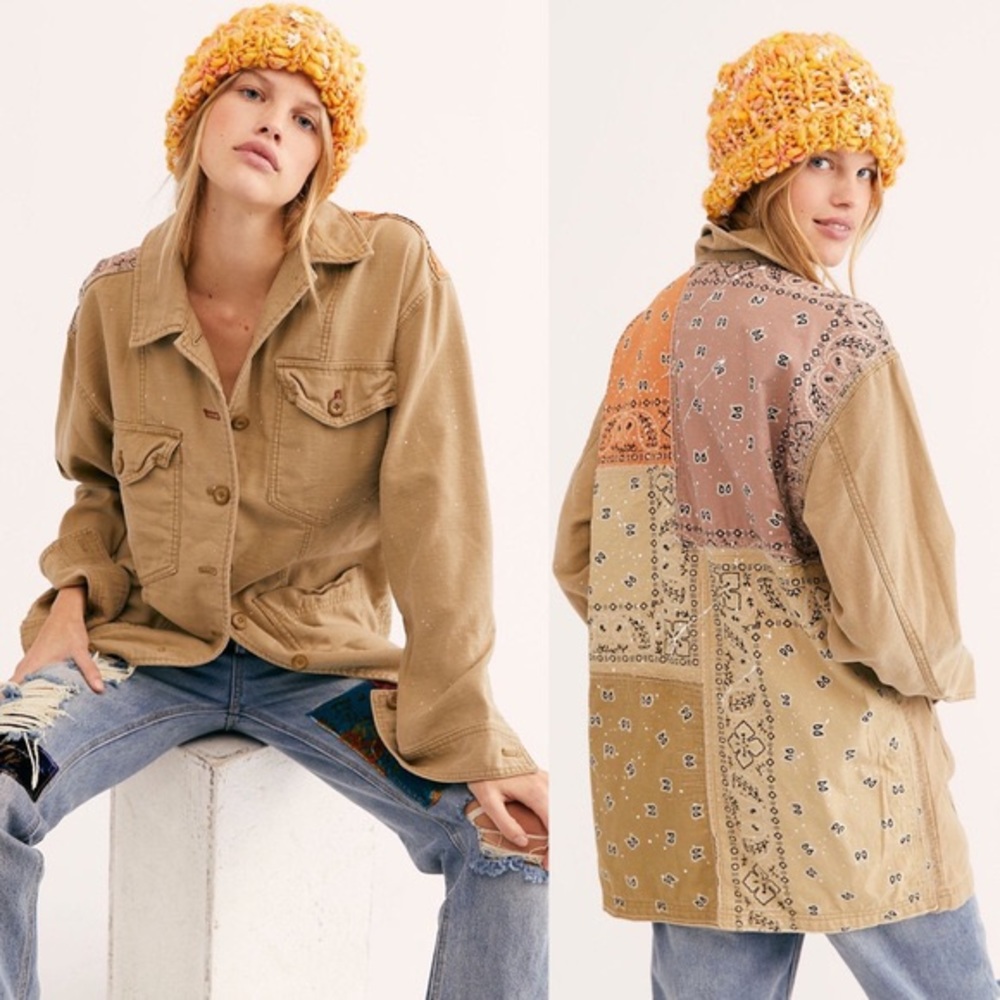 We the Free Swept Up Bandana oversized utility jacket